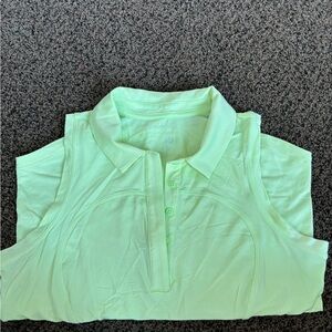 Lululemon Women's Neon Green/Yellow Polo Top, Tennis/Golf top